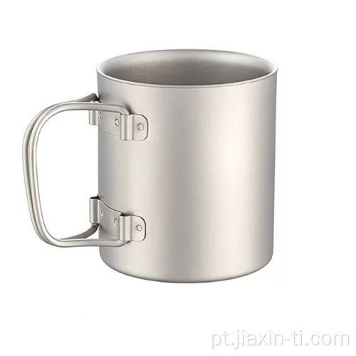 Copo de titânio para caneca de 450 ml com parede dupla isolada